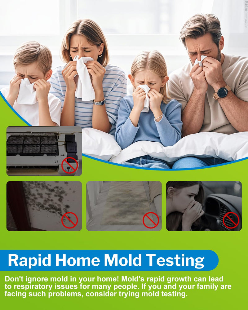 [Australia - AusPower] - Mold Test Kit for Home - 6 Detection Tests,DIY Test Kit for Indoor Air and Household Surface Detection, Includes Detailed Mold Identification Guide and Free Lab Analysis 