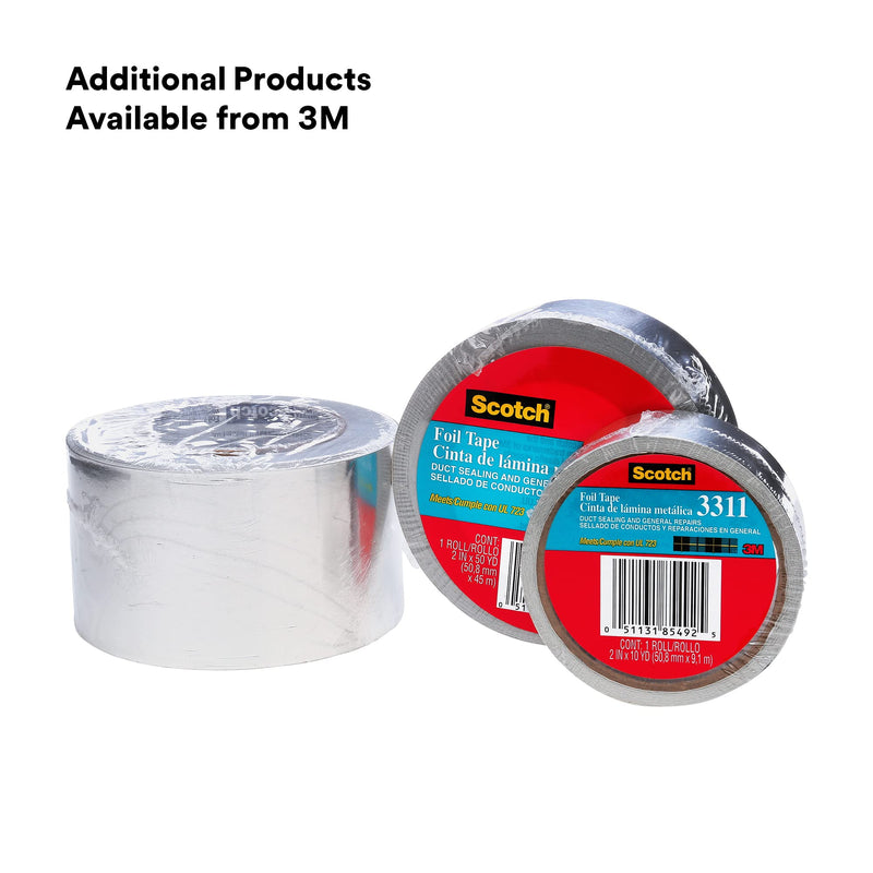 Scotch Foil Tape, 2 inches by 50 Yards, 3311, 1 roll