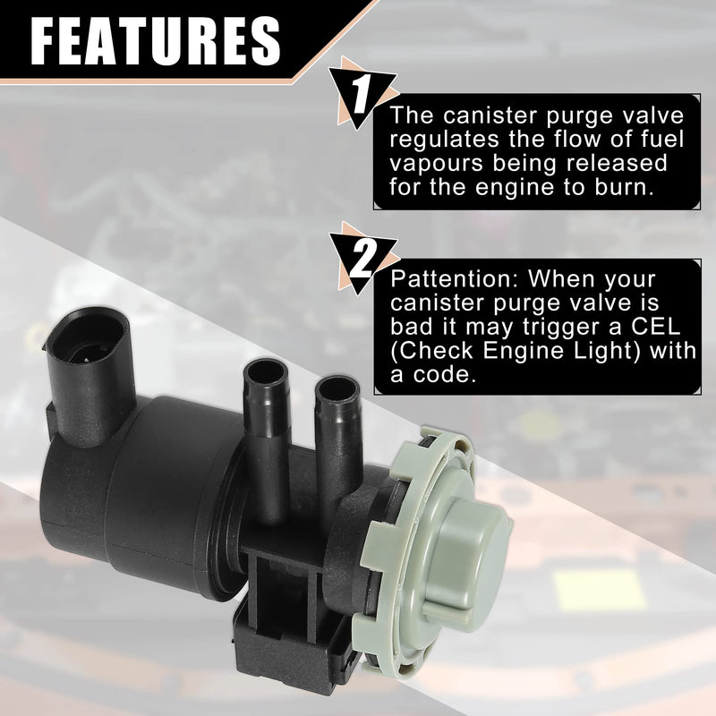 [Australia - AusPower] - X AUTOHAUX Vapor Canister Vacuum Solenoid Purge Intake Manifold Valve for Jeep Grand Cherokee 2002 2003 2004 for Jeep Liberty 2002 2003 52128550AA 