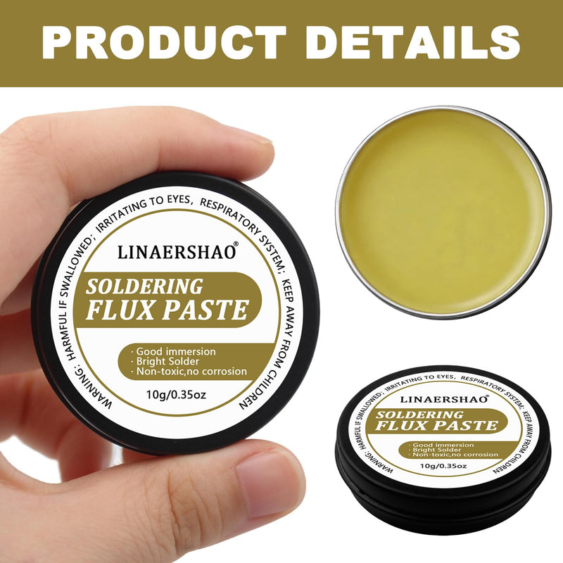 1 x 10 g flux paste, solder grease, flux | lead-free solder paste solder flux solder paste solder paste mechanics metal tin phone pc cards building elements 10g.