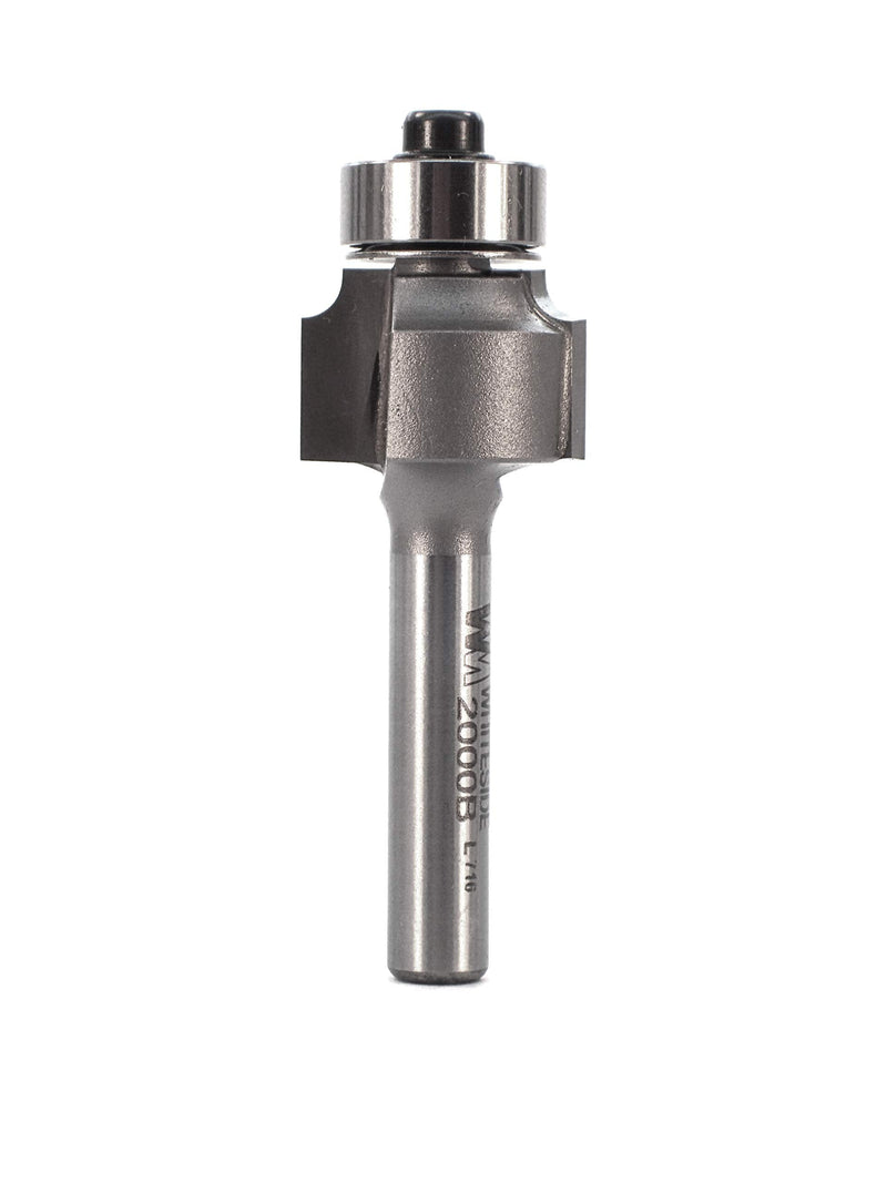 Whiteside 2000B Roundover Router Bit: 3/32 Inch Radius, 11/16 Inch Large Diameter, 1/4 Inch Shank, 1/2 Inch Cutting Length