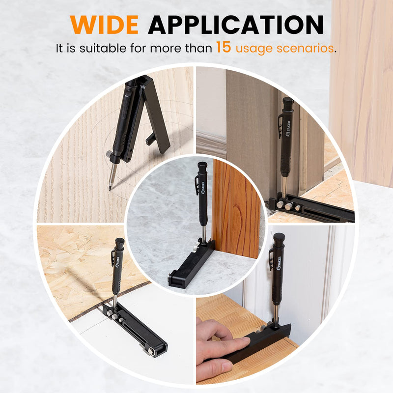 [Australia - AusPower] - Saker Multi-function Scribing Tool&Saker Miter Saw Protractor (Black) 