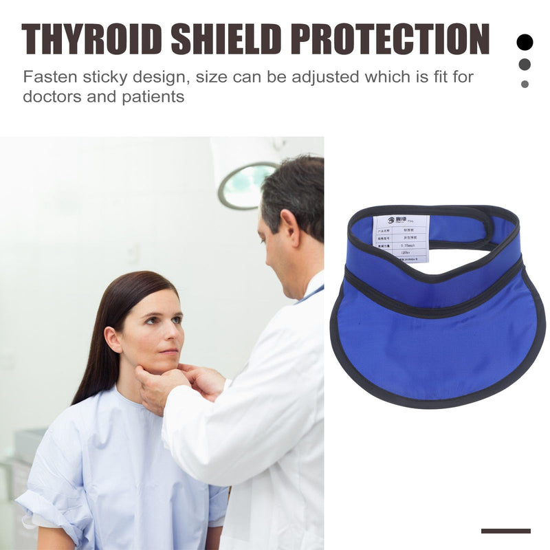 [Australia - AusPower] - VILLCASE Thyroid Shield Collar Cover, X-ray Protective Thyroid Shield Cover Protector Radia-tion Protection Collar Hospital Supplies Rubber Cap, Blue 59X15.5CM 