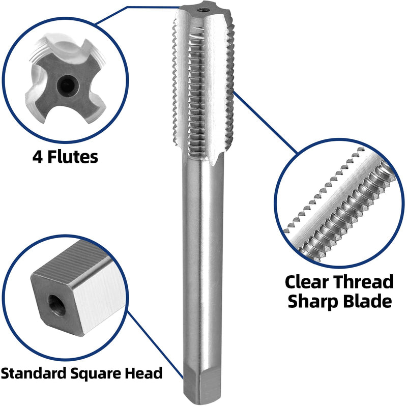 [Australia - AusPower] - Burkit 9/16"-18 UNF Tap and Die Set, 9/16 x 18 UNF Machine Thread Tap and Round Die Right Hand 9/16-18 UNF 