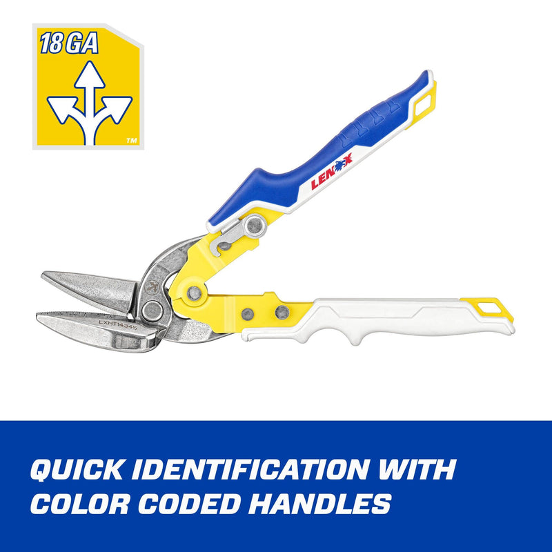 [Australia - AusPower] - LENOX TOOLS Pliers, Offset Straight Avitation Snips, With Durable Grip (LXHT14345) Offset Straight Aviation 