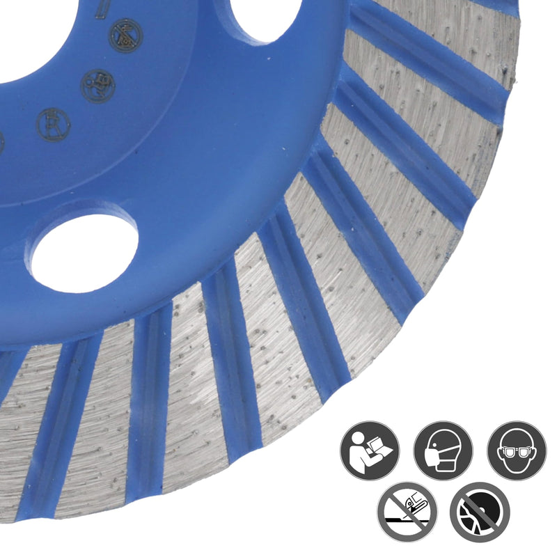[Australia - AusPower] - Prodiamant Fan Grinder Diamond Grinding Wheel, Professional Quality for Concrete, Natural Stone, Masonry, Screed, Universal Disc Grinder with Diamond Segment, blue 125mm 