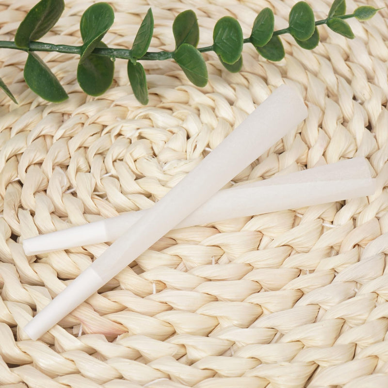 [Australia - AusPower] - YiTenn Pack of 110 108 mm King Size Conical Pre-Twisted Sleeves, Pre-Twisted Joint Tubes Cones, Conical Tubes with Filter, with Plastic Putter (White) White 