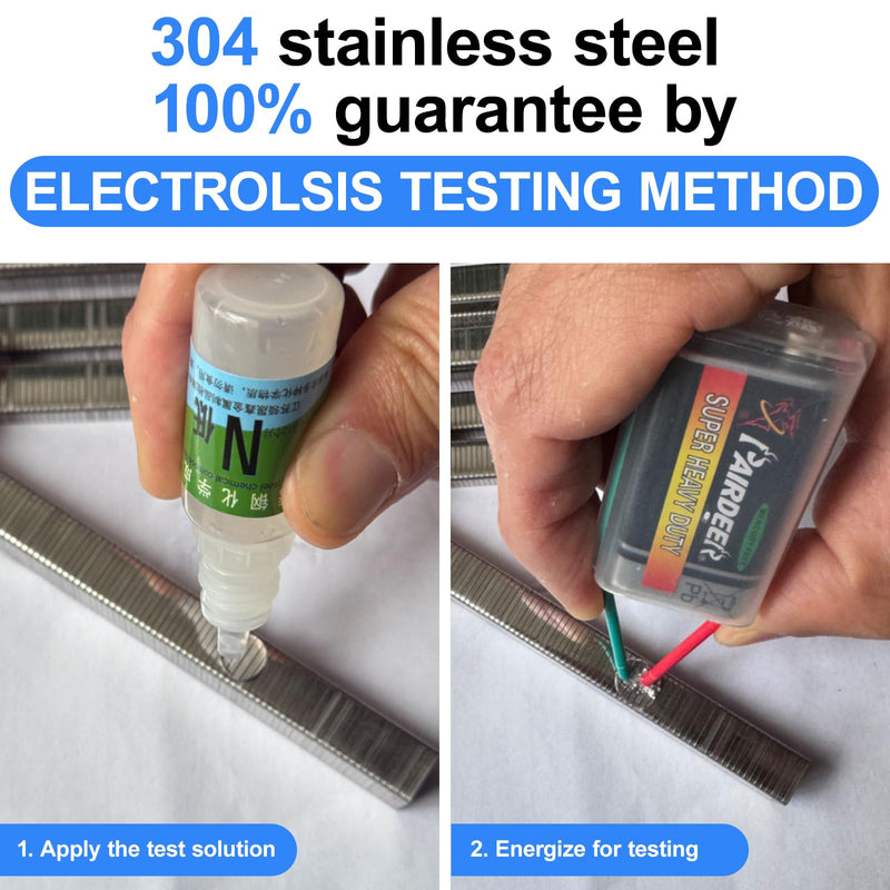20 Gauge 304 Stainless Steel T/50 Staples - 3/8" Crown Upholstery Staples(1/4",5/16",3/8",1/2",9/16" Leg Length), 5040-Counts, Compatible with Staple Gun & T-50 Stapler 5 sizes--5040 pcs