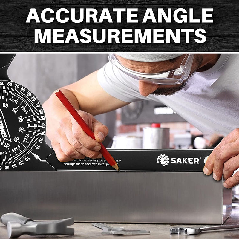 [Australia - AusPower] - Saker Miter Saw Protractor&Saker Contour Gauge (10 Inch Lock) Profile Tool 