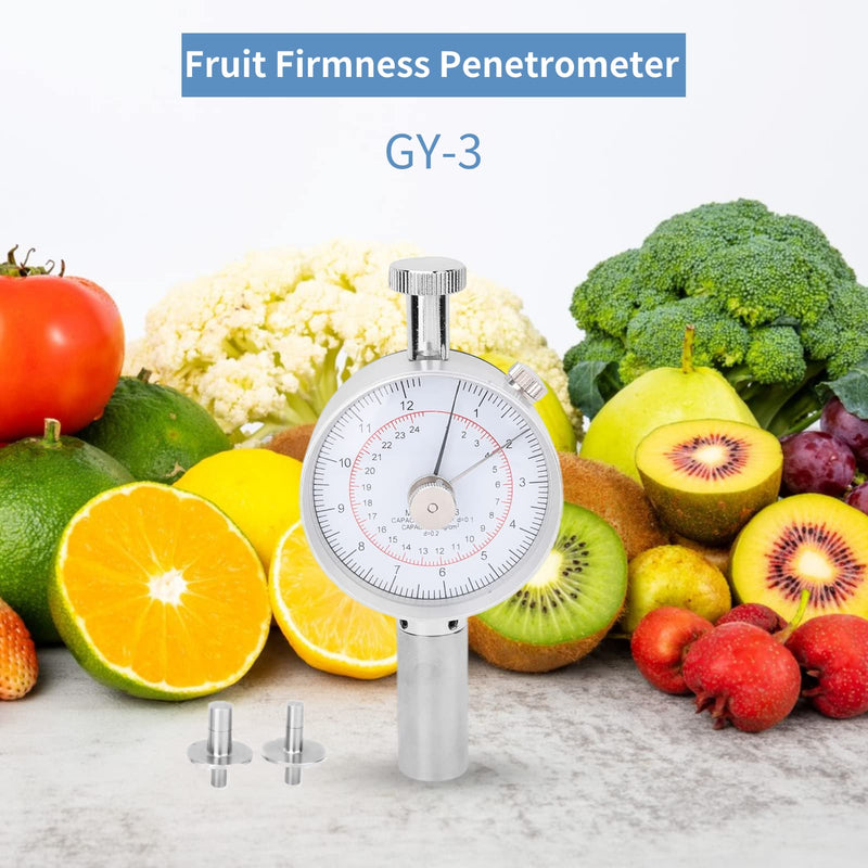 [Australia - AusPower] - Fruit Firmness Penetrometer, Fruit Penetrometer Sclerometer , Fruit Firmness Tester, Fruit Hardness Tester Machine, with 2 Measuring Head, for Determining the Maturity Level of Fruit 