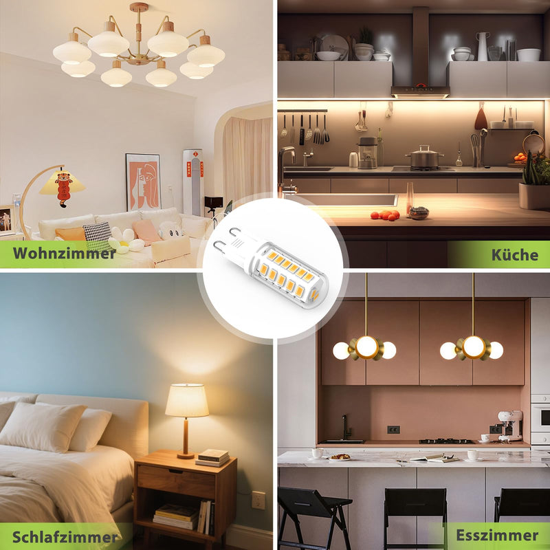 G9 LED Bulbs, 5 W Replacement for Halogen Lamp G9 40 W 33 W, AC 230 V G9 Mini Bulb, No Flickering 420 lm, Not Dimmable, Pack of 5 2700k Warm White 5 Pieces (Pack of 1)