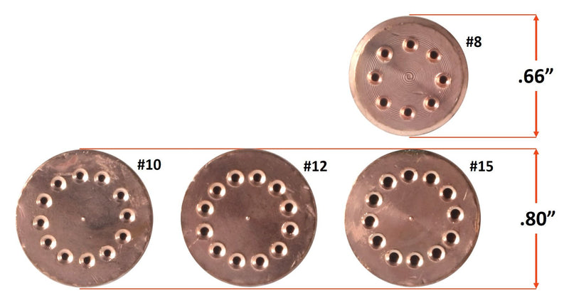 SÜA - Heating Nozzle/Rosebud 8-MFN Replacement for 300 Series Victor Torch Handles. Oxy/Propane Size: #8 (8-MFN)