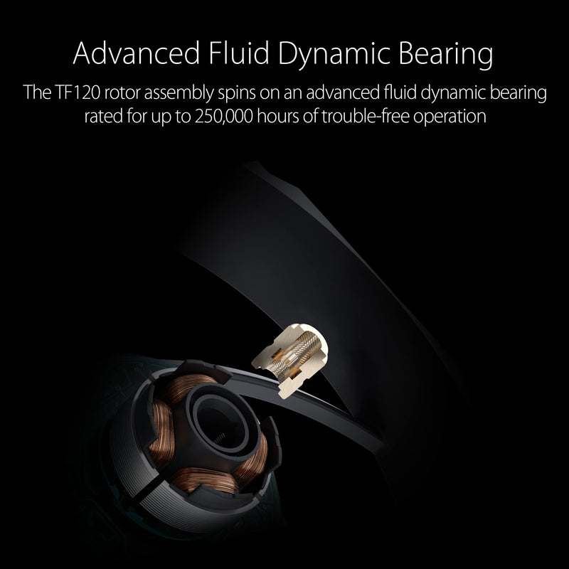 [Australia - AusPower] - TUF Gaming TF120 ARGB Case Fan - Single Pack (1 Piece, Aura Sync, Quiet Addressable ARGB Fan, PWM Control) black TUF 