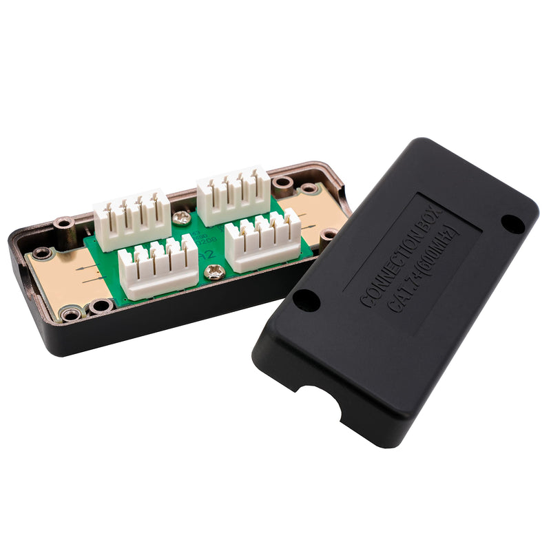 BIGtec CAT.7 LSA Connector Connection Box for Installation Cable Network Cable Connection Module Connector for Cable CAT.5 CAT.6 CAT.7, Shielded Housing, Connects Extended Installation Cable 1 pc.