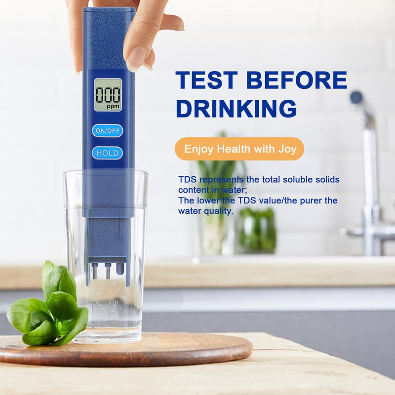 [Australia - AusPower] - 2025 New Portable Digital TDS Water Meter - 0-9990 ppm Water Quality Tester for Drinking Water, Farming, Aquariums,Pools&RO-RODI Systems 