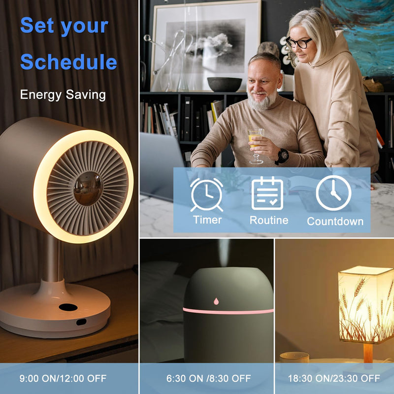[Australia - AusPower] - Smart Plug, Works with Alexa Only, Simple Setup with One Voice Command, Voice Control, Remote Control, Timer & Schedule & Group Controller, Bluetooth Mesh Outlet, Alexa Echo Required ?4 Pack? 4 