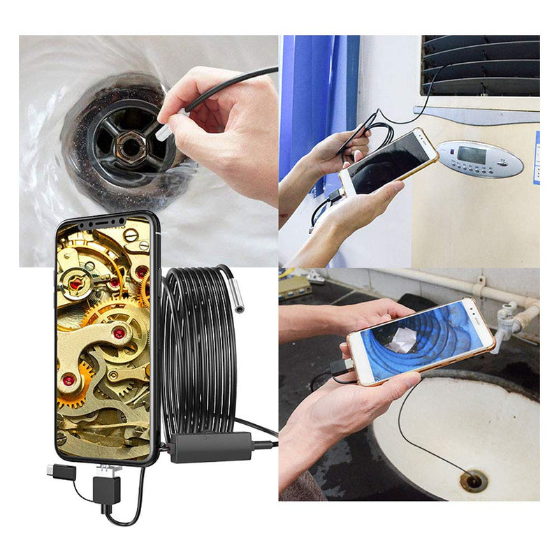 WiFi Endoscope, 3.9mm Waterproof Endoscope, High Resolution Waterproof Endoscope, with a High Resolution Camera with 1280*720.6 Adjustable LED Lights (3.5M)