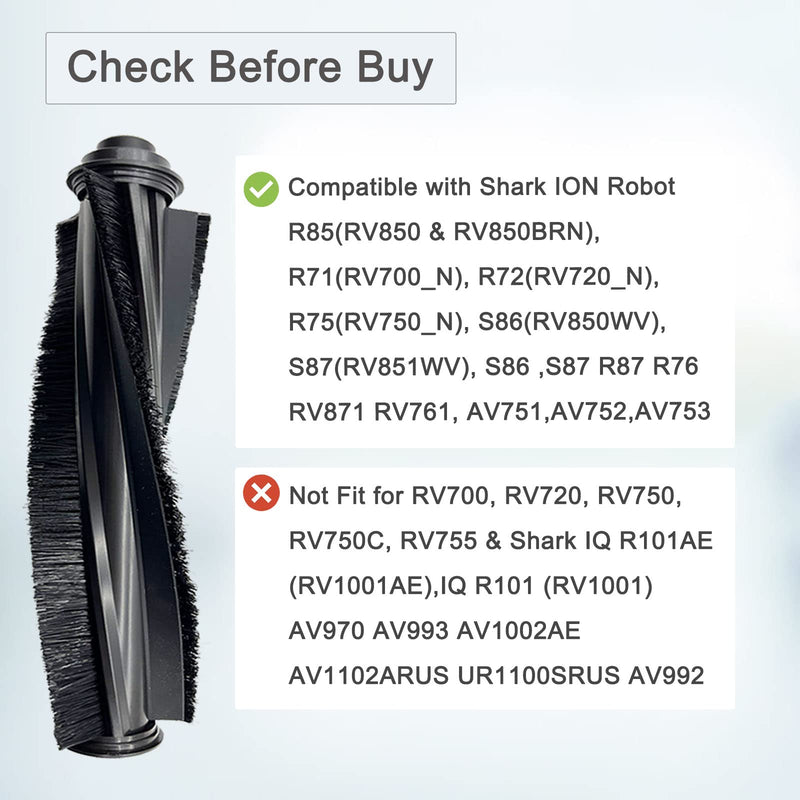 [Australia - AusPower] - Tivcroxs 20 Pack Replacement Parts for Shark ION AV751 R85 RV850 S86 S87 S88 R71 R72 R75 RV761 RV771 RV871 AV752 AV753 Robot, 2Main Brush&5Filters&10Side Brushes&2Pre-Filter&1Brush Protect Guard 