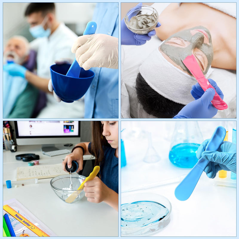 [Australia - AusPower] - JMU Dental Mixing Spatula, 10pieces Autoclavable Plastic Dental Mixer Spatula for Alginate Impression Plaster Materials, Blue 10 