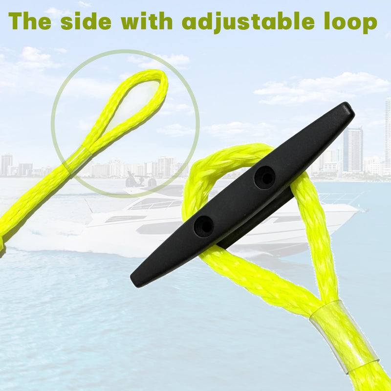 Bungee Dock Line for Boats 4FT, Stretchable Boat Dock Lines with Built-in Bungee Cord & Foam Floats, Quick Dock Rope for Jet Ski Pontoon Kayak PWC,Boat Docking Line 2 Pack (Yellow) Yellow 2P 1