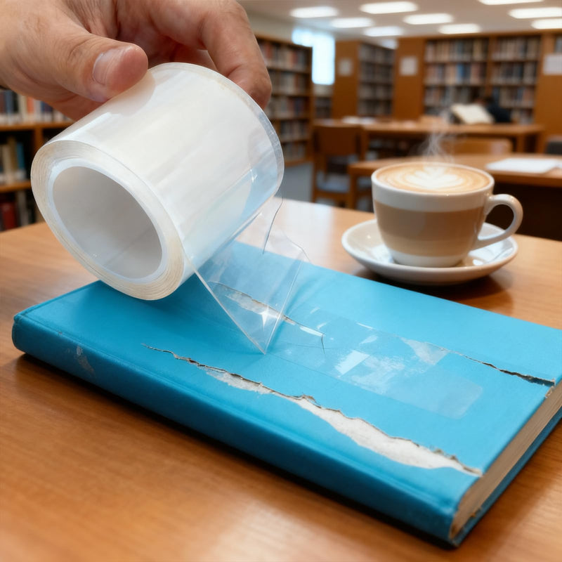 Book Repair Tape, Archival Safe Acid-Free for Book Binding, Clear Strong Waterproof Adhesive Tape, No Residue for Libraries,Old Books, Broken Pages (2 inchx16.5 feet) 2 inchx16.5 feet