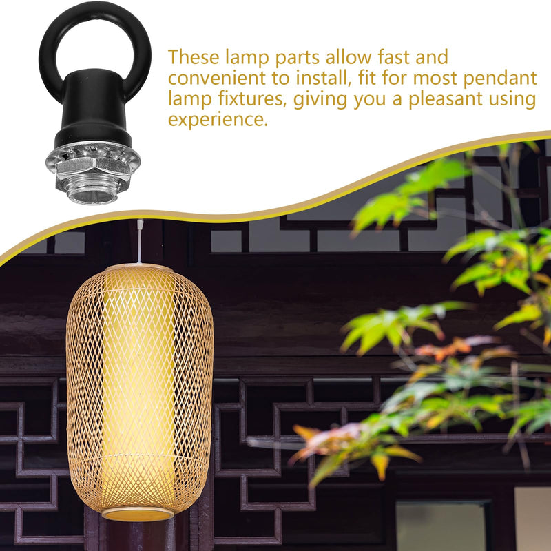 [Australia - AusPower] - 4 Set Black Light Fixture Hooks Ring Nuts Lifting Ring Nuts Eye Nuts Lamp Nuts M10 Thread Black Ring Hanging Light Ring Luminaire - Eye Nuts 