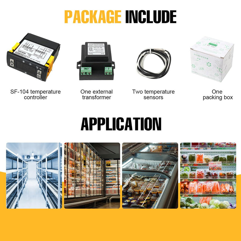 [Australia - AusPower] - Electronic Temperature Controller SF-102 Digital Display Freezer Thermostat Regulator 110V an Evaporator Fan Controller Defrost Heating Wire Controlle 