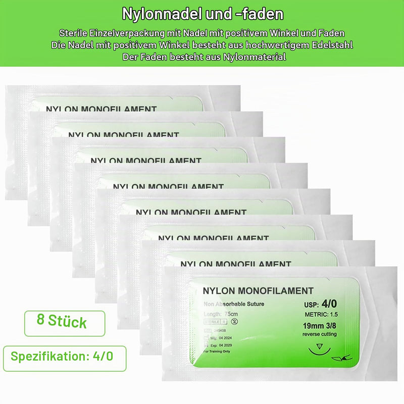 Pack of 24 Suture Material with Exercise Needles, Refill Pack for Surgical Suture Set, Ideal Suture Exercise Thread for Students, Needle and Thread Set, Wound Suture Kit Addition, Ideal Suture Exercise Thread for Students