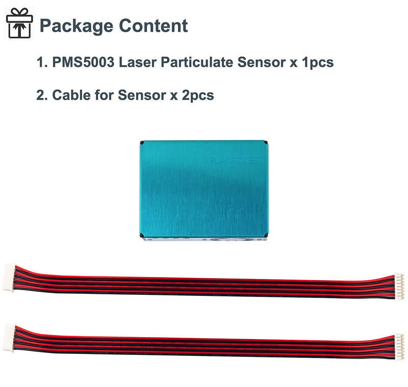 PMS5003 PM2.5 PM10 Air Quality Detection Sensor Digital Particle Concentration Laser Sensor Dust Sensor Air Conditioning Monitor Module for Arduino