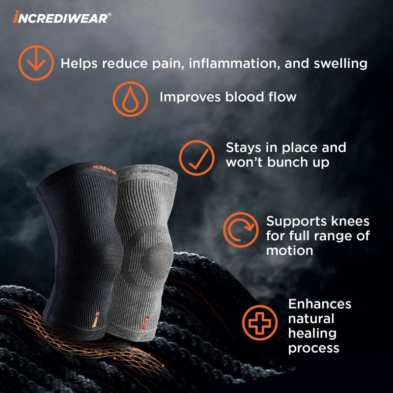 [Australia - AusPower] - Incrediwear Knee Sleeve – Knee Braces for Knee Pain, Joint Pain Relief, Swelling, Inflammation Relief, and Circulation, Knee Support for Women and Men X-Large Grey 