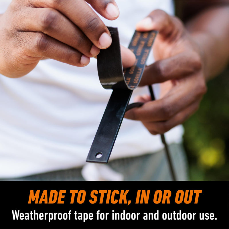 Gorilla Heavy Duty Double Sided Mounting Tape, Black Tape, 1" x 120" (Pack of 4) - Weatherproof for Indoor or Outdoor 1" x 120" (4-Pack) 4 Pack