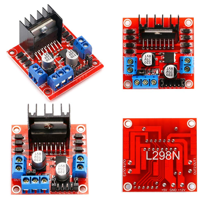 Mini Stepper Motor Drive Controller Board Module L298N Double H Bridge DC Stepper for Arduino Smart Car Robot 4pcs