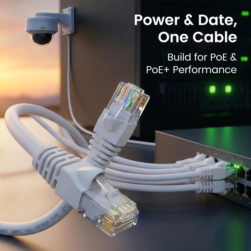GEARit Cat 6 Ethernet Patch Cable 5 ft White (10 Pack) Cat6 Patch Cables 5ft White/Ethernet Patch Cable, 10Gbps 550MHz 24AWG Pure Copper, Snagless, Gold Plated RJ45 for Router, Server, Router, PC