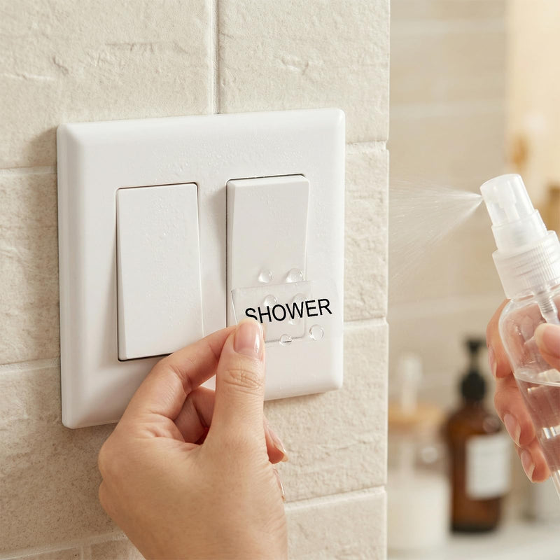 8 Sheet Transparent Light Switch Labels,Waterproof Switch Stickers,Transparent Switch ID Stickers Switchboard Label Decals for Home Kitchen Bathroom Office School