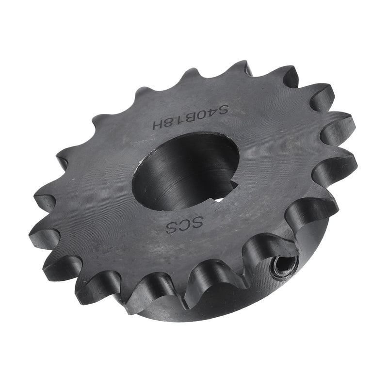 [Australia - AusPower] - uxcell #40 Chain Roller Sprocket B Type, 1" Bore 18 Tooth Single Strand Chain Sprocket, Carbon Steel, Keyway with Set Screws 
