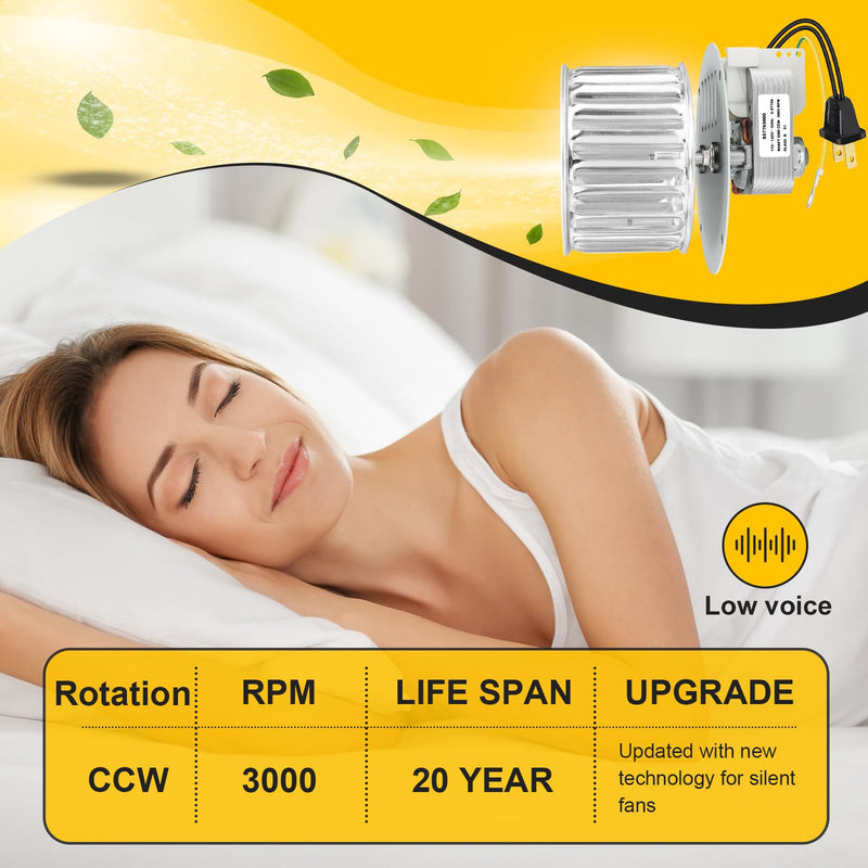 69357000, S69357000 Bathroom Fan Motor – Quiet Operation, High Airflow, Easy Installation, Includes S57769000 Motor, Compatible with 9605, 9605N, 9665, 9665N, H965 – Perfect for Home Ventilation
