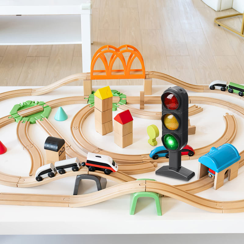 [Australia - AusPower] - TOYANDONA 7.8 inch Traffic Light Signs Toy Multicoloured Simulation Road Light Safety Traffic Maker Crosswalk Signal Model Toy for Kids Birthday Education Gifts 