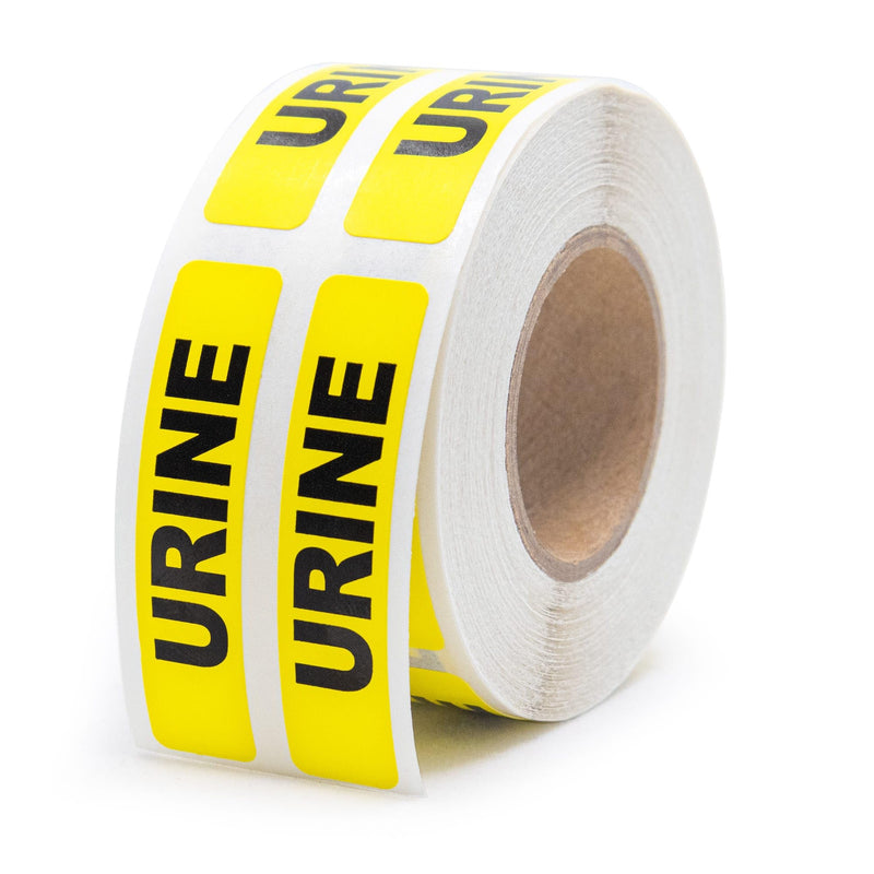 Urine Specimen Medical Labels, High-Visibility, 1.625" x 0.375", 500 Labels/Roll