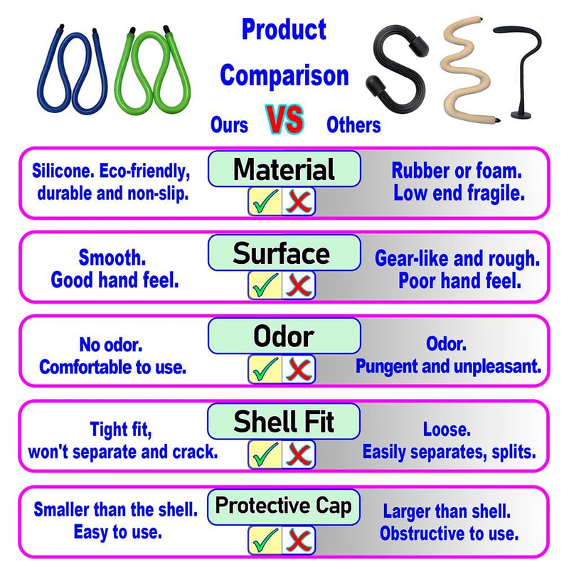 [Australia - AusPower] - Silicone Metal Flexible Hooks, Bendable into an S-Shape or any Desired Form. Metal Rope for Bundling Items. Ideal for Purse Hooks, Cane Fixation, and Washing Machine Door Brackets. Set of 4 Hooks. 
