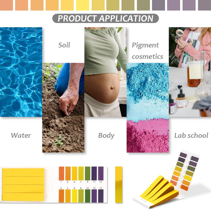[Australia - AusPower] - pH Test Strips, Universal Indicator Litmus Paper, Acid Alkali Test Paper, pH 1-14, for Water, Soil, Cosmetic (3) 3 