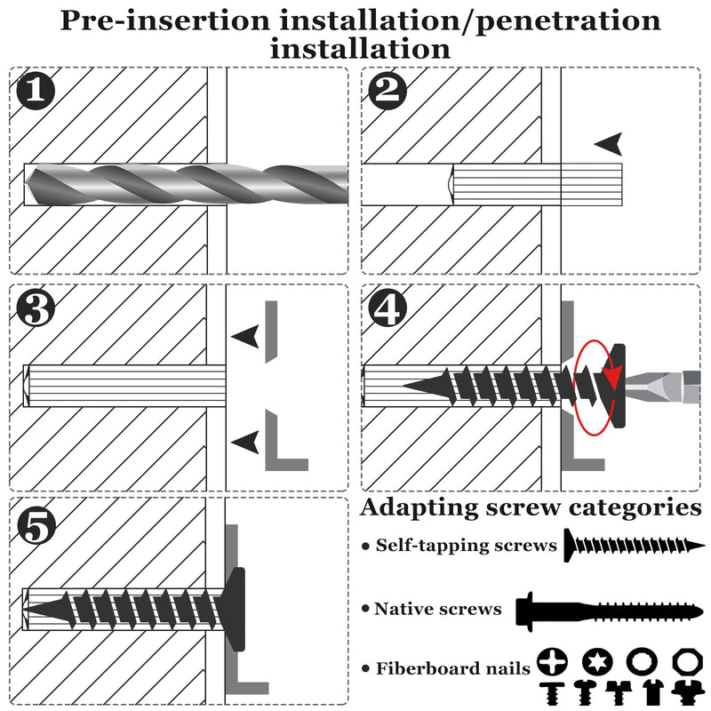 [Australia - AusPower] - 200 Pcs Expanding Plastic Screw Anchors 1/4" Hole Green Plastic Anchors for Concrete Tile Cement Bolt Expansion Tube for #10,11,12 Screws, Fix to Wall Drywall or Other Surface(1-1/4") 1-1/4" 
