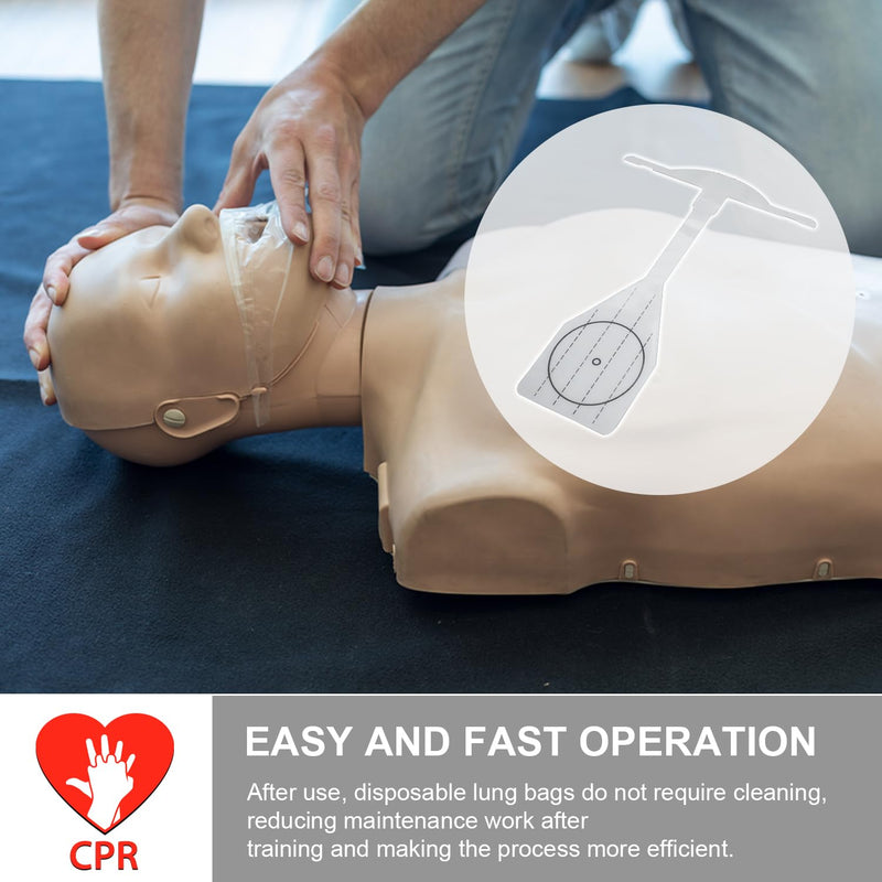[Australia - AusPower] - 100Pcs Disposable CPR Adult Manikin Lung Bags, Compatible with Prestan Professional Manikin, Ideal Replacement Lung Bags for CPR & EFR Training Manikins 
