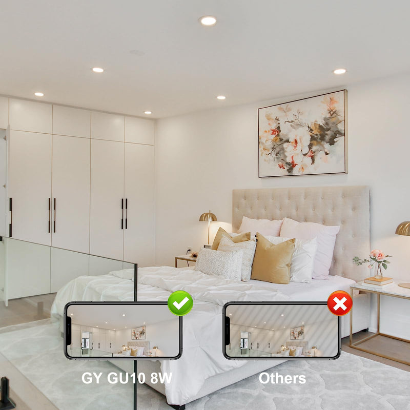 [Australia - AusPower] - GY GU10 LED Cool White Bulb, 8 W, 6500 K, 800 Lumens, Cool White Bulbs, Replaces 80 W Bulbs, 120° Beam Angle Reflector, Not Dimmable, Pack of 12 8w-6500k 12 Stück (1er Pack) 