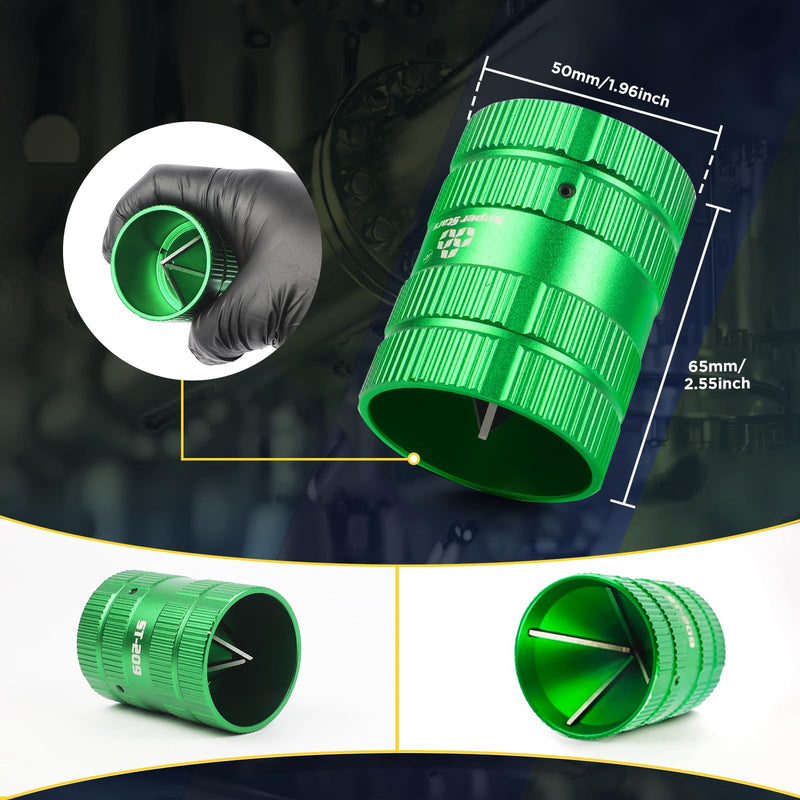 [Australia - AusPower] - PARAOUTIL 2 in 1 Universal Deburring Tool for Copper and Plastic Pipes for Indoor and Outdoor Use 6-38 mm Multi-Material Cutter Metal Aluminium Mild Steel Compatible 