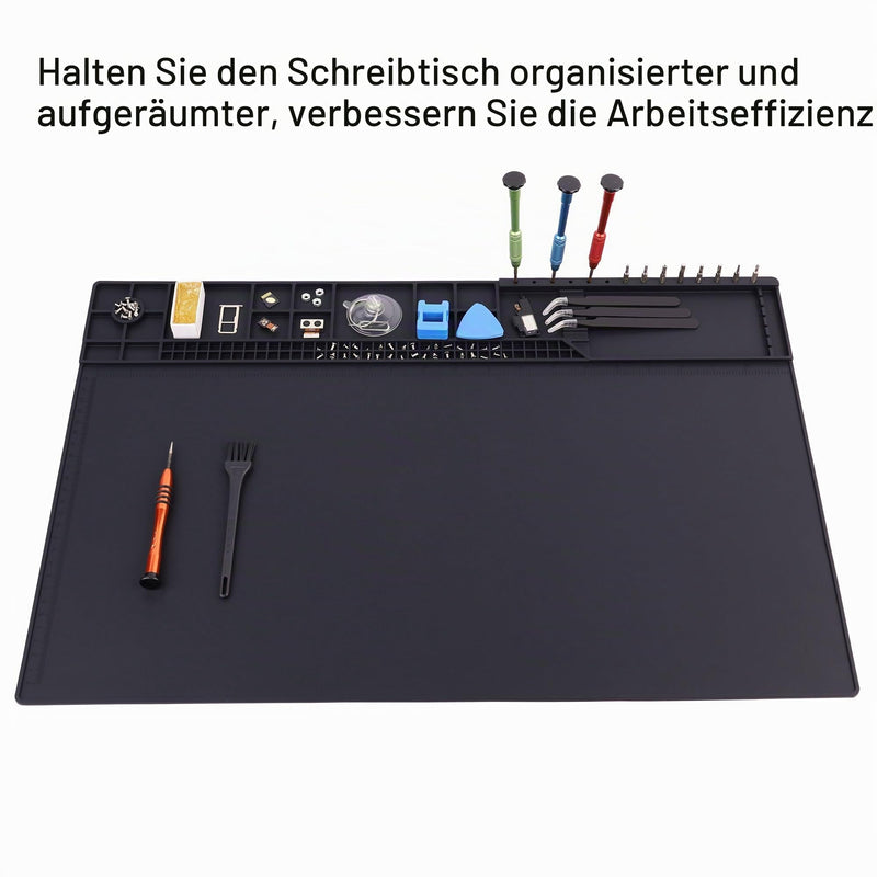 High Quality Heat Resistant 500°C 22"x14.2" Magnetic Silicone Soldering Mat Electronics Work Mat for Computer Phone Laptop Repair BGA Soldering Gun Iron Workbench Protector HP-150