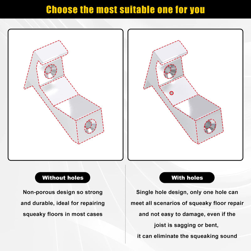 [Australia - AusPower] - CNQLIS Squeaky Wood Relief Floor Repair Kit Can be Safely Used on Any 5/8 inch or Thicker subfloor,Eliminating Squeaky Floor Sounds,Without Holes(Black,12 Pcs) Black 12 
