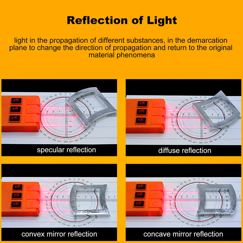 [Australia - AusPower] - Physics Optics Experiment Set Prisms Convex Lens Triple Laser Refraction School Light Refraction Reflection Learning Educational Science Kits 