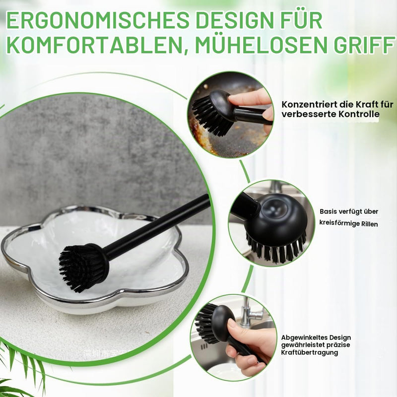 Cup Brush Set with Stainless Steel Handle, Dish Brush Set with Dishwashing Sponge, Kitchen Brush with Stainless Steel Handle, Dish Brush Set, Kitchen Washing Up Brush Cleaning Brush