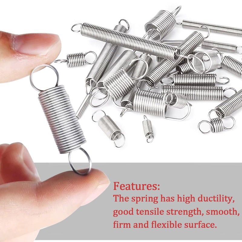 [Australia - AusPower] - 133PCS Extension Spring Assortment Kit 25 Different Sizes Zinc Plated Extension Spring for Home Repairs & DIY 133PCS 