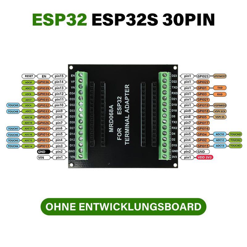 Heemol Pack of 2 for ESP32 GPIO Breakout Board 30PIN Expansion Board for ESP 32 Development Board for ESP-32 Breadboard for IoT Development Breakout Board X 2